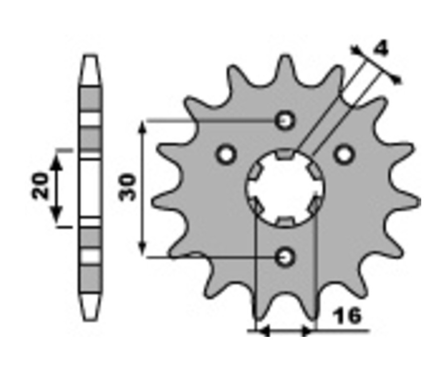 Pignon PBR acier standard 517 - 428 - 1077729003