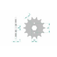 Pignon AFAM acier standard 20203 - 520 Pignon AFAM acier standard 20203 - 520