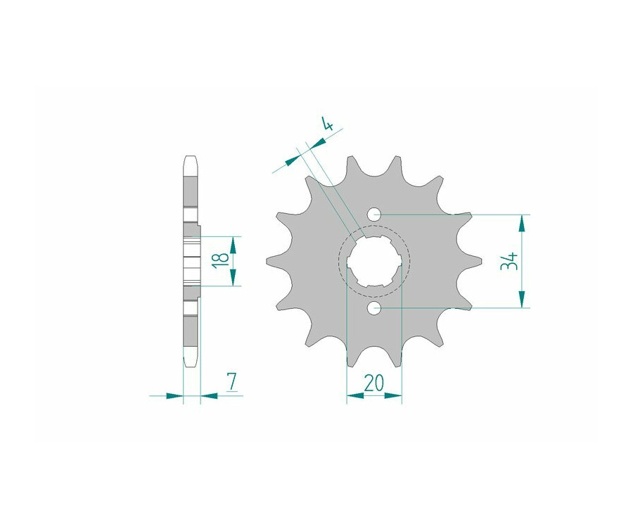 Pignon AFAM acier standard 20203 - 520 - 1074557002