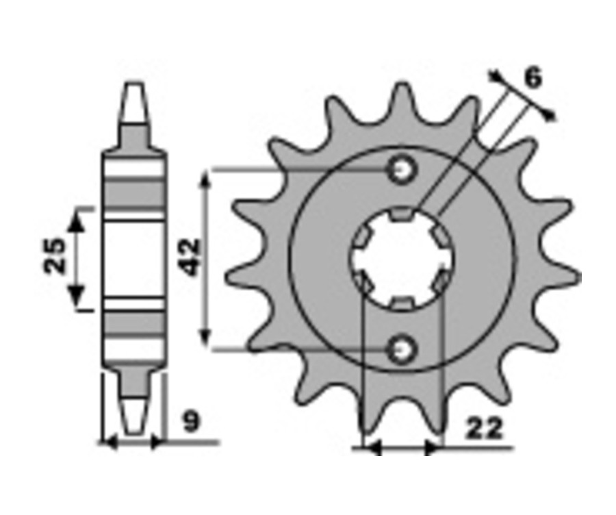 Pignon PBR acier standard 276 - 520 - 1077651001