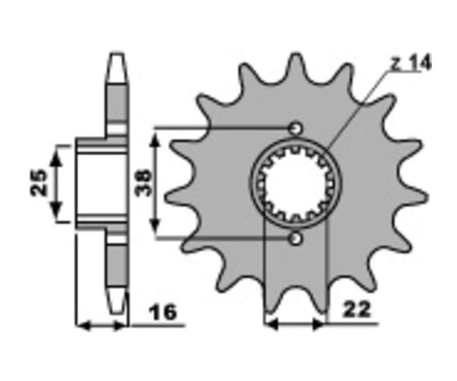 Pignon PBR acier standard 2050 - 525 - 1077528002
