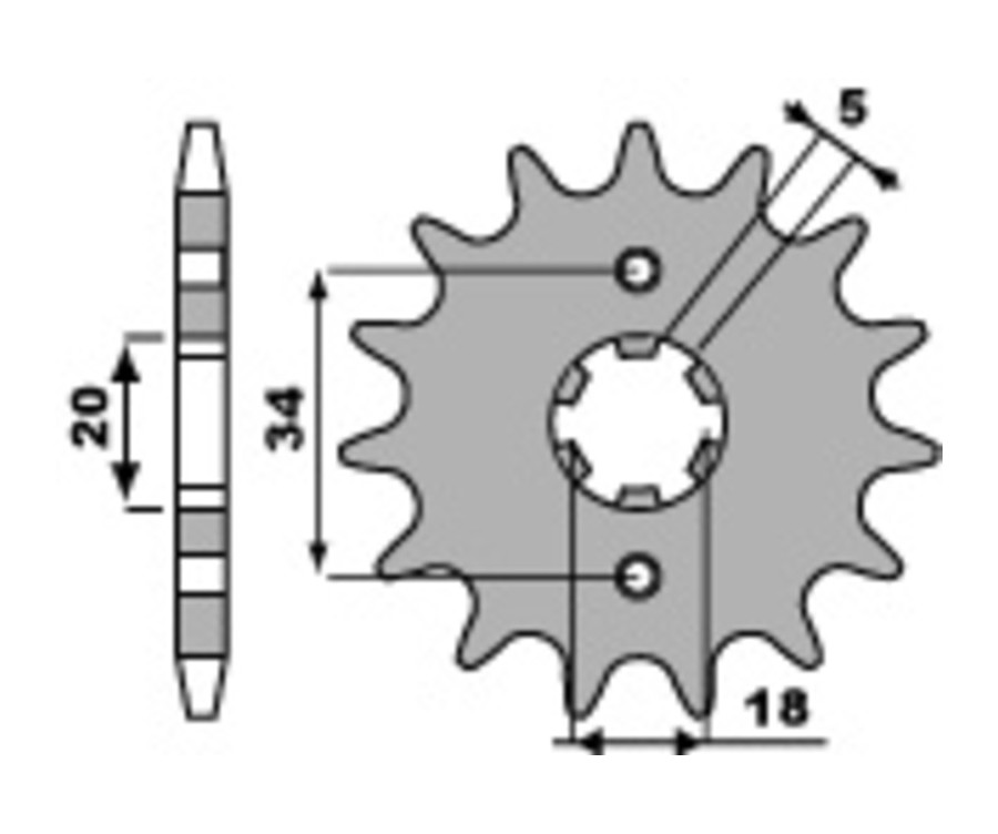 Pignon PBR acier standard 264 - 428 - 1077645005