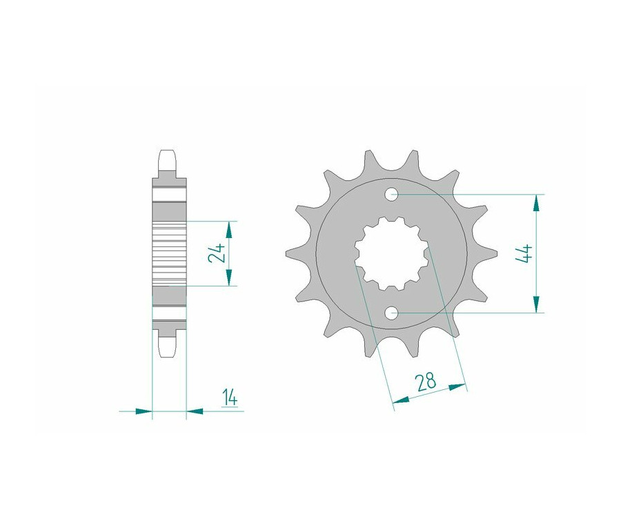 Pignon AFAM acier standard 20614 - 525 Pignon AFAM acier standard 20614 - 525