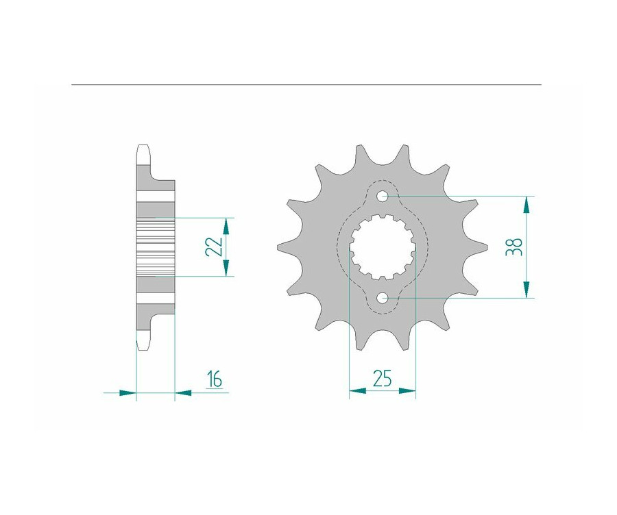 Pignon AFAM acier standard 52604 - 520 Pignon AFAM acier standard 52604 - 520