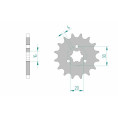 Pignon AFAM acier standard 33200 - 428 Pignon AFAM acier standard 33200 - 428