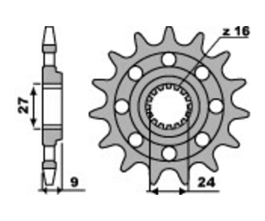 Pignon PBR acier standard 2192 - 520 - 1077604004