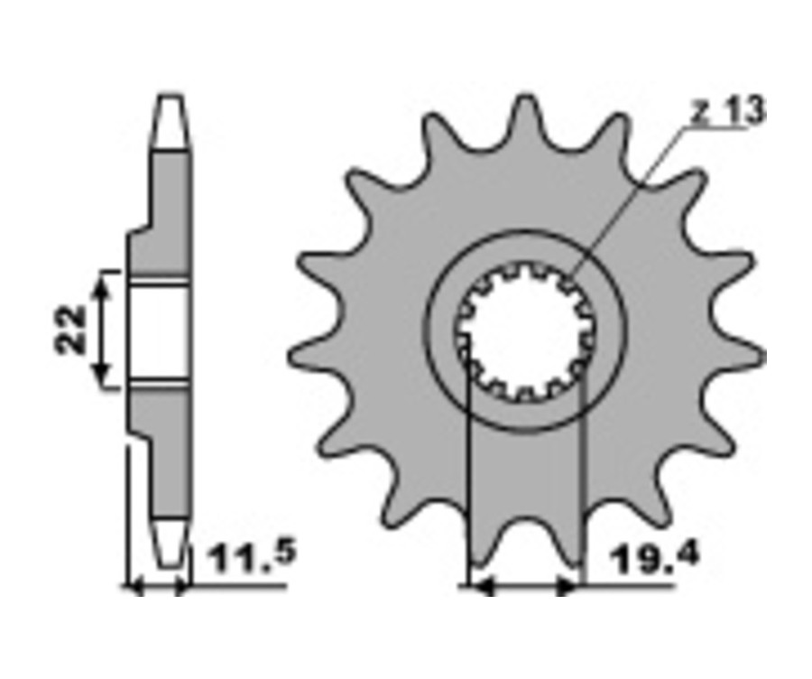 Pignon PBR acier standard 4101 - 428 - 1077695002