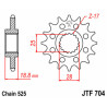 Pignon JT SPROCKETS acier standard 704 - 525 - 1077457003