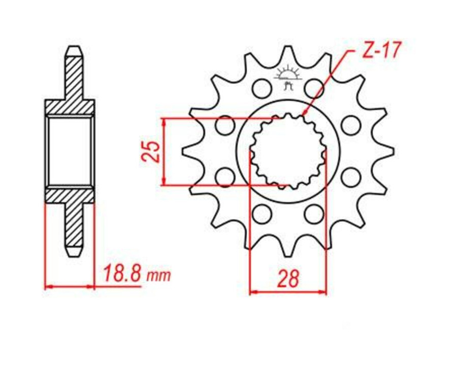 Pignon JT SPROCKETS acier standard 704 - 525 - 1077457001