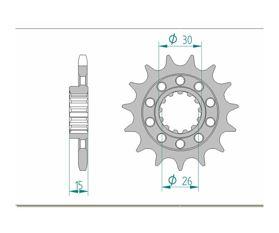 Pignon AFAM acier standard 166800 - 525 - 1074412001