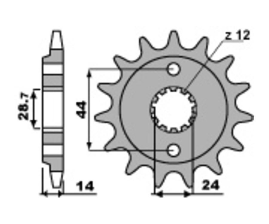 Pignon PBR acier standard 348 - 525 - 1077687002