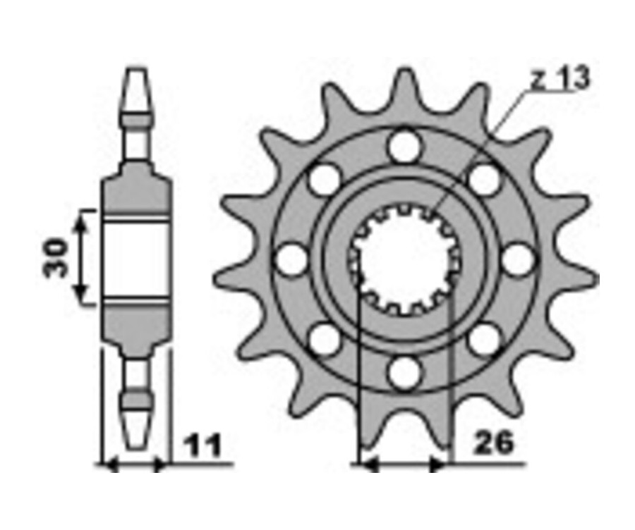 Pignon PBR acier standard 579M - 520 Pignon PBR acier standard 579M - 520