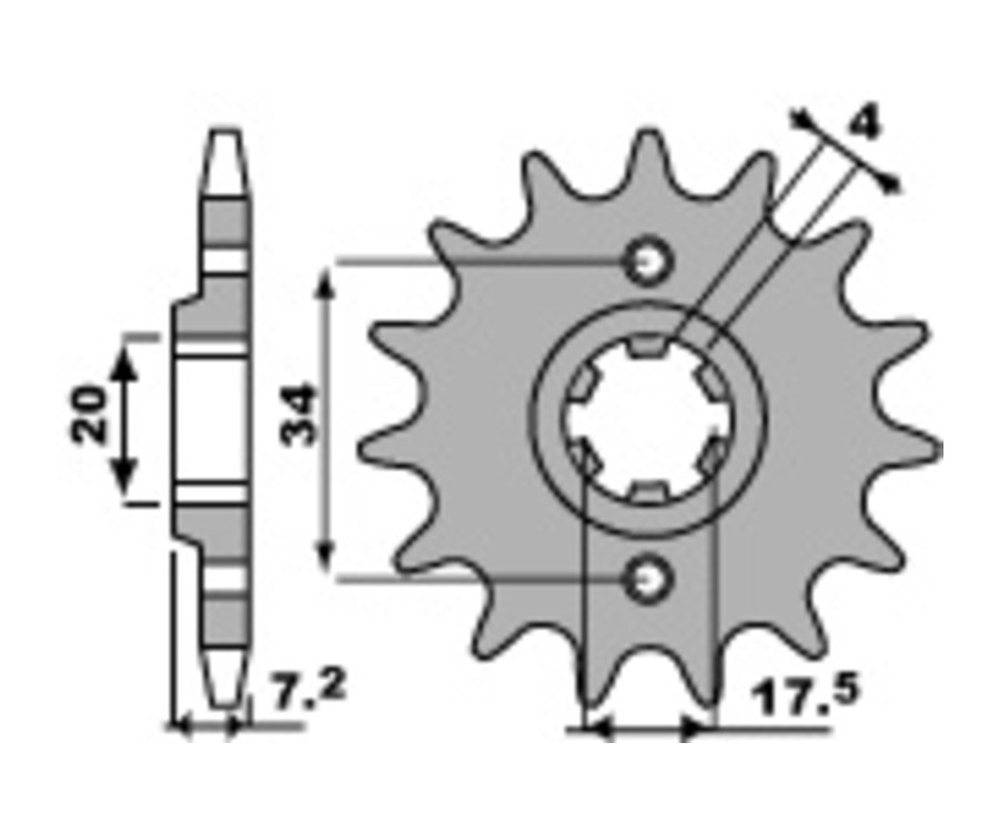 Pignon PBR acier standard 266 - 520 - 1077646002