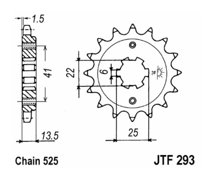 Pignon JT SPROCKETS acier standard 293 - 525 - 1077334001