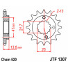 Pignon JT SPROCKETS acier standard 1307 - 520 - 1077223001