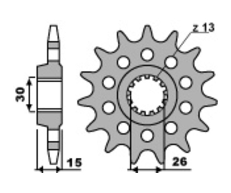 Pignon PBR acier standard 2198 - 525 - 1077608002