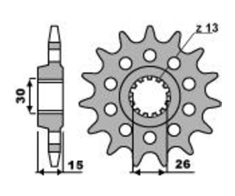 Pignon PBR acier standard 2198 - 525 - 1077608001