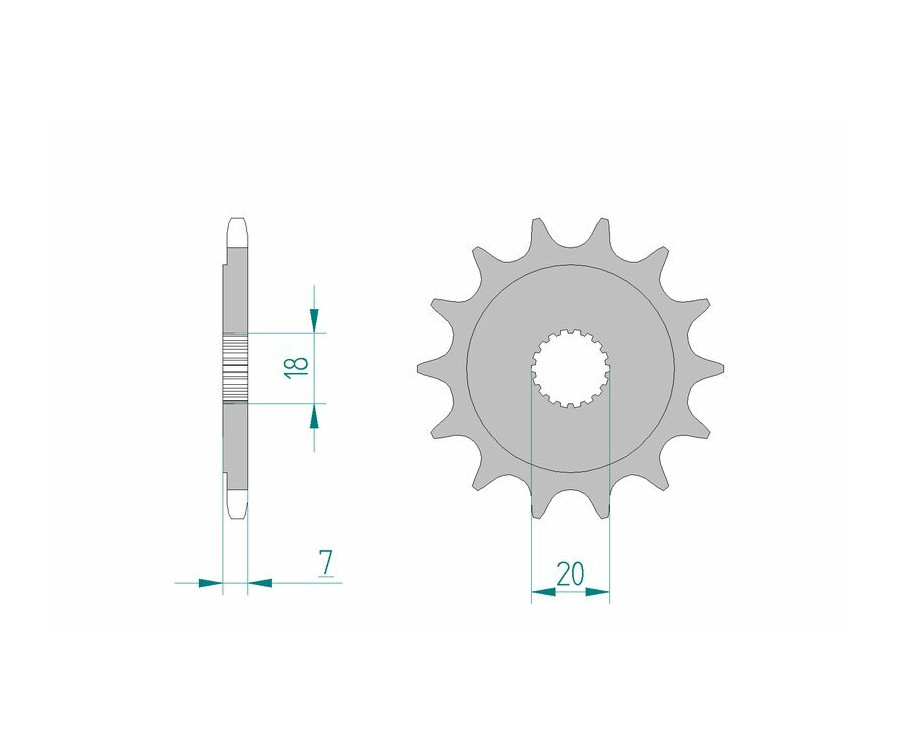 Pignon AFAM acier standard 22202 - 520 Pignon AFAM acier standard 22202 - 520
