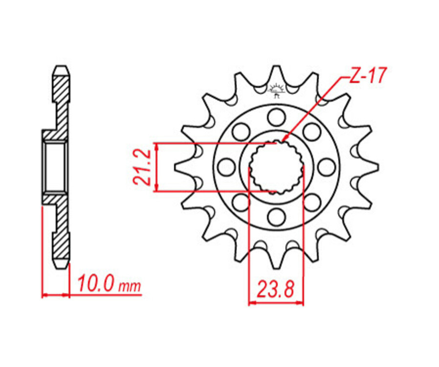 Pignon JT SPROCKETS acier anti-boue 1443 - 520 - 1077253002