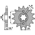 Pignon PBR acier standard 338 - 530 Pignon PBR acier standard 338 - 530