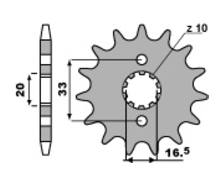 Pignon PBR acier standard 430 - 520 - 1077705001