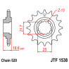 Pignon JT SPROCKETS acier standard 1538 - 520 - 1077272002