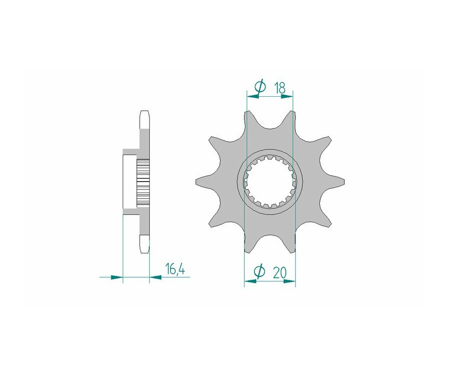 Pignon AFAM acier standard 79304 - 520 - 1077146001