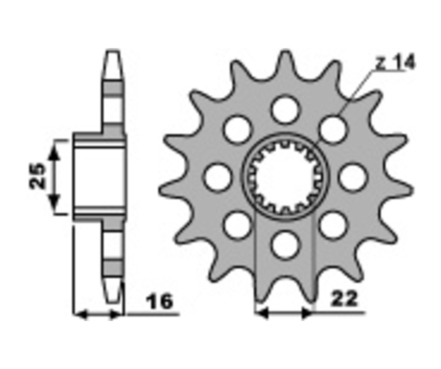 Pignon PBR acier standard 2171 - 520 - 1077593002