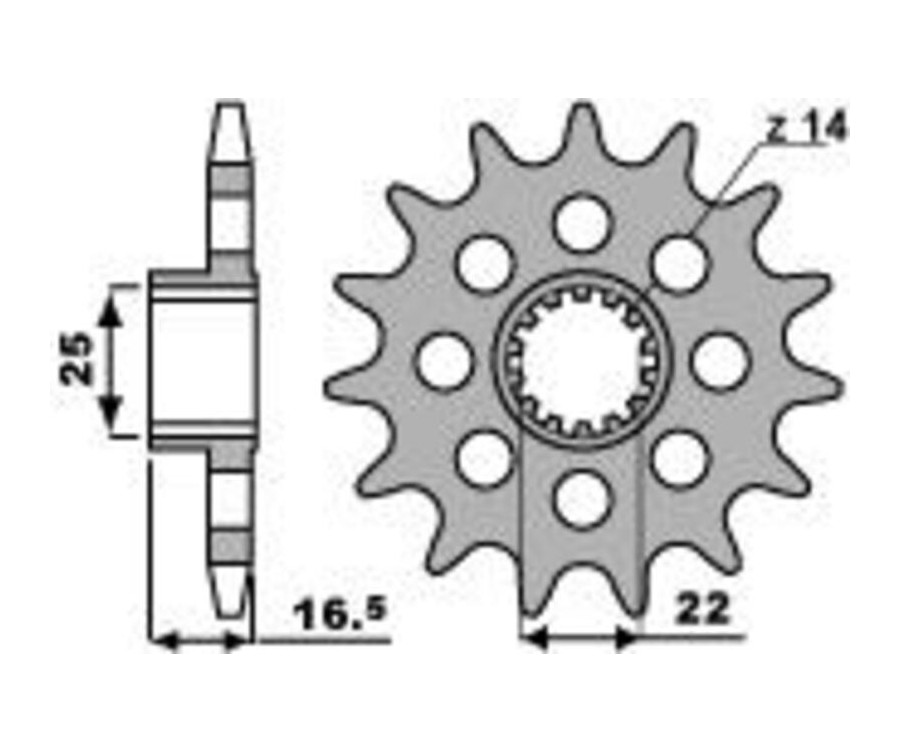 Pignon PBR acier standard 2171 - 520 - 1077593001