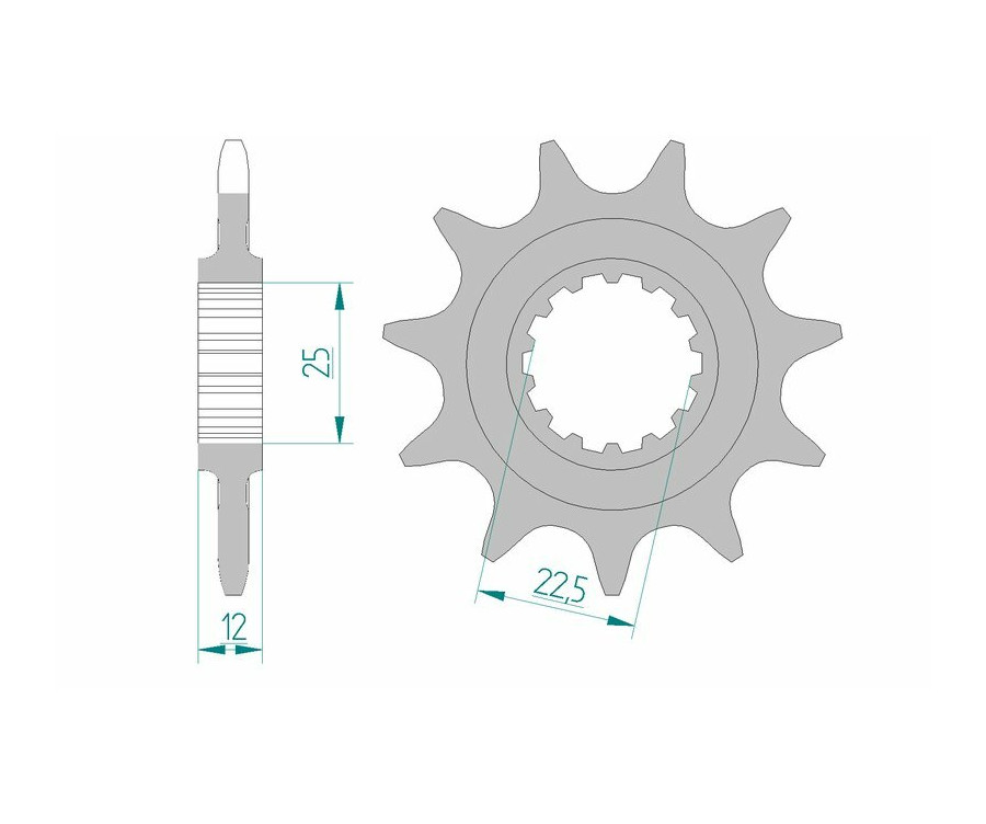 Pignon AFAM acier standard 97200 - 520 - 1077194001