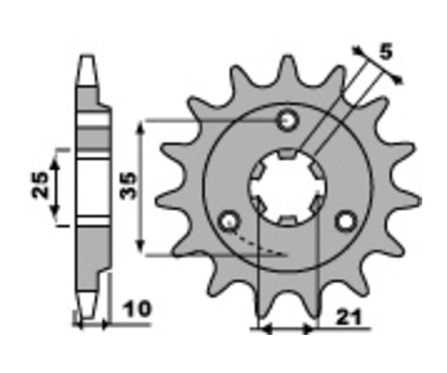 Pignon PBR acier standard 2069 - 525 - 1077536001