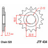 Pignon JT SPROCKETS acier standard 434 - 520 - 1077392002