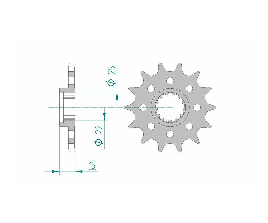 Pignon AFAM acier standard 24509 - 520 Pignon AFAM acier standard 24509 - 520