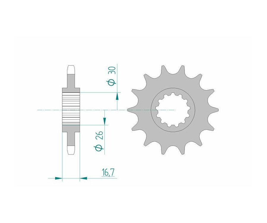 Pignon AFAM acier standard 20612 - 525 - 1075158003