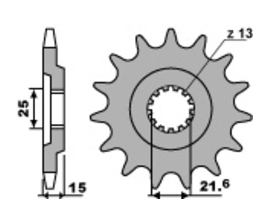Pignon PBR acier standard 528 - 630 - 1077739001