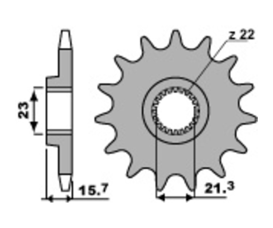 Pignon PBR acier standard 441 - 520 - 1077714003