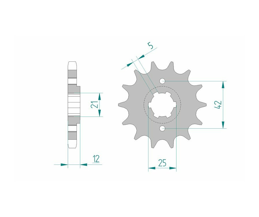 Pignon AFAM acier standard 21501 - 530 - 1075457002