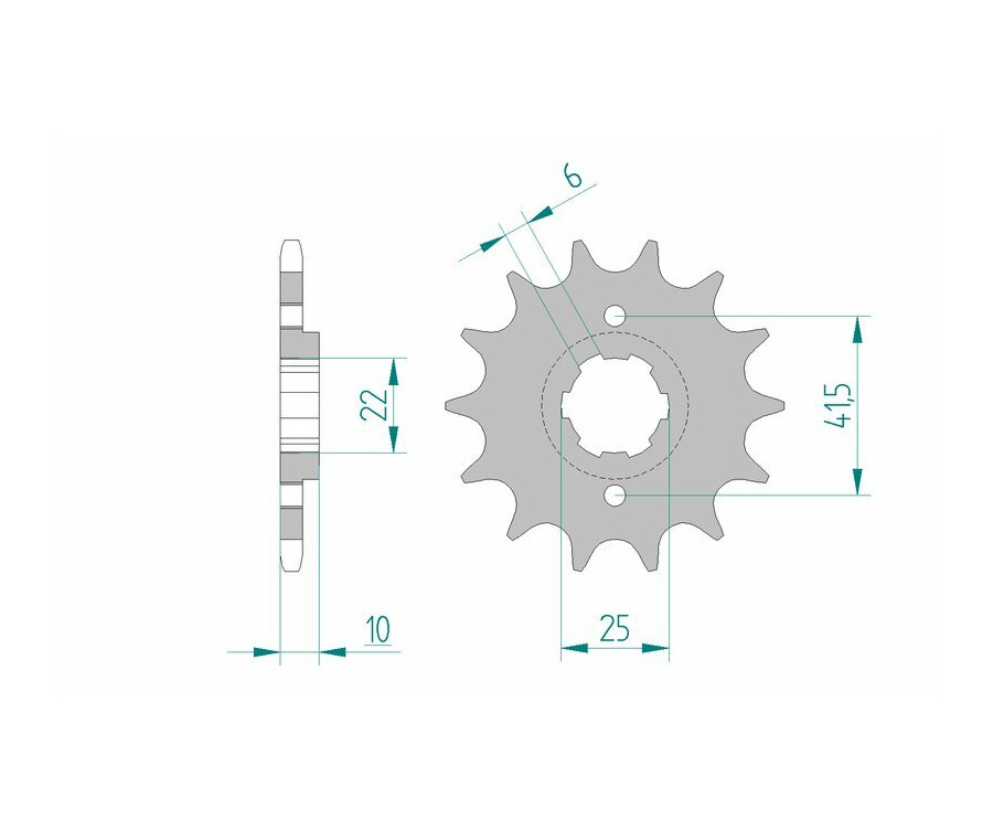 Pignon AFAM acier standard 20508 - 520 Pignon AFAM acier standard 20508 - 520