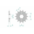 Pignon AFAM acier standard 20508 - 520 Pignon AFAM acier standard 20508 - 520