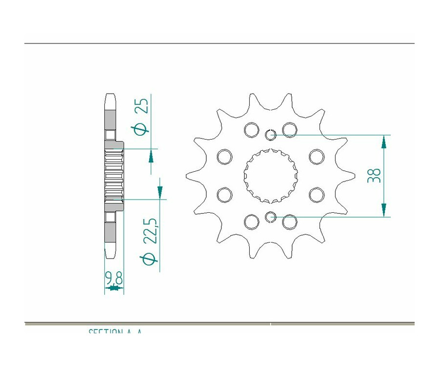 Pignon AFAM acier standard 166400 - 520 - 1074382001