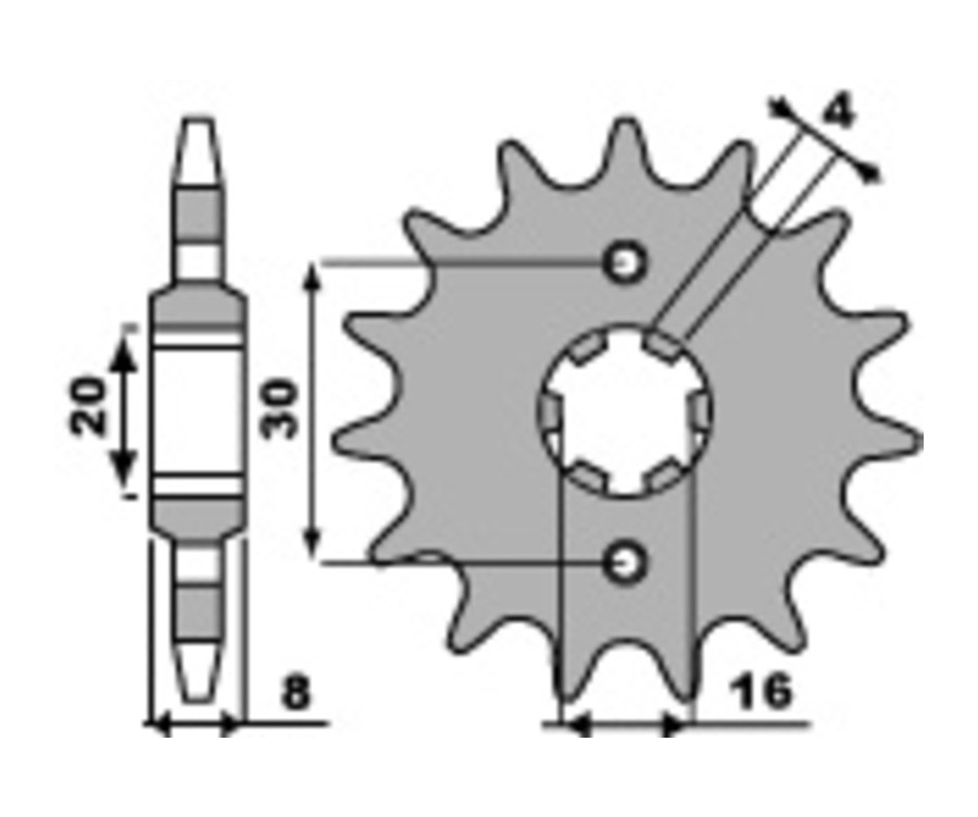 Pignon PBR acier standard 718 - 520 - 1077772001