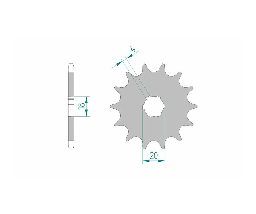 Pignon AFAM acier standard 20303 - 520 - 1074666001
