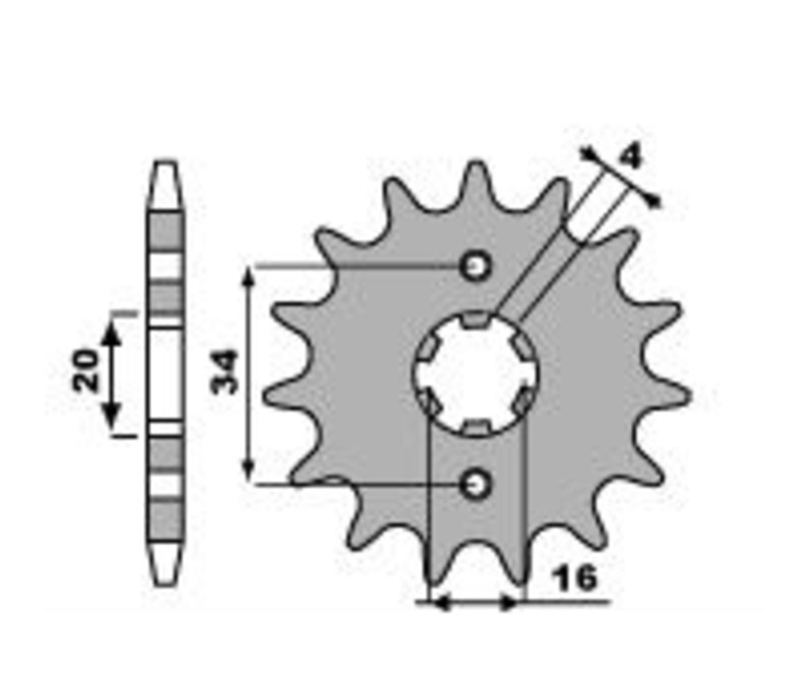 Pignon PBR acier standard 263 - 428 - 1077643005