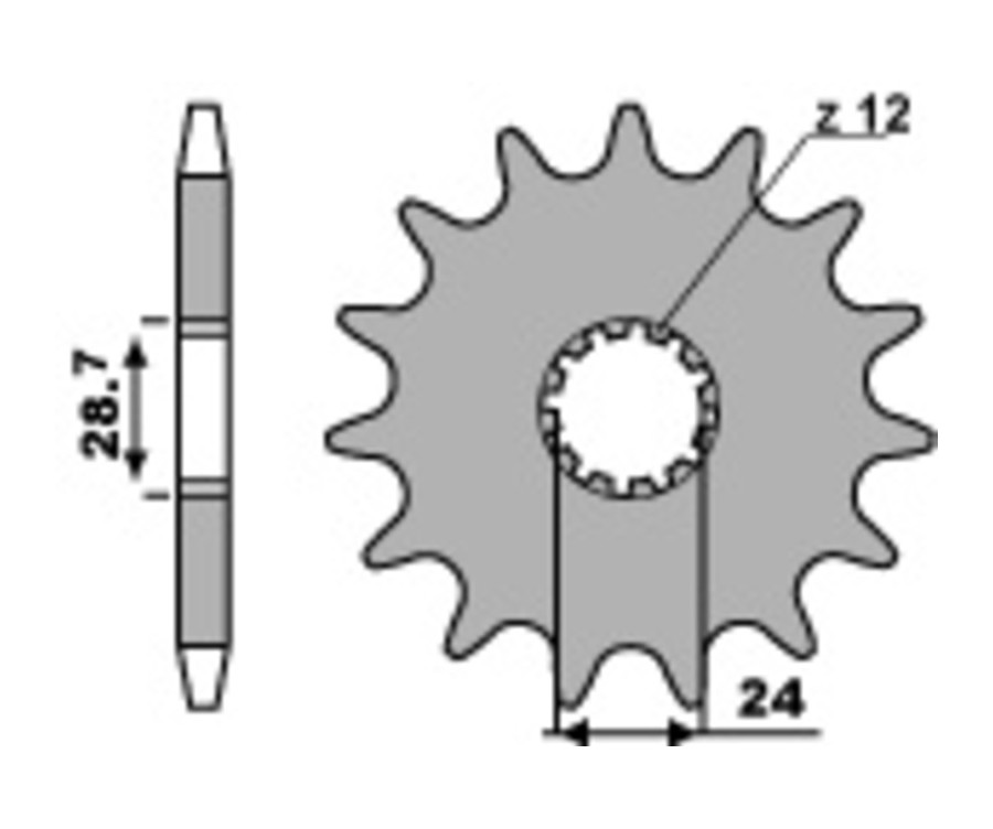 Pignon PBR acier standard 526 - 530 - 1077737004