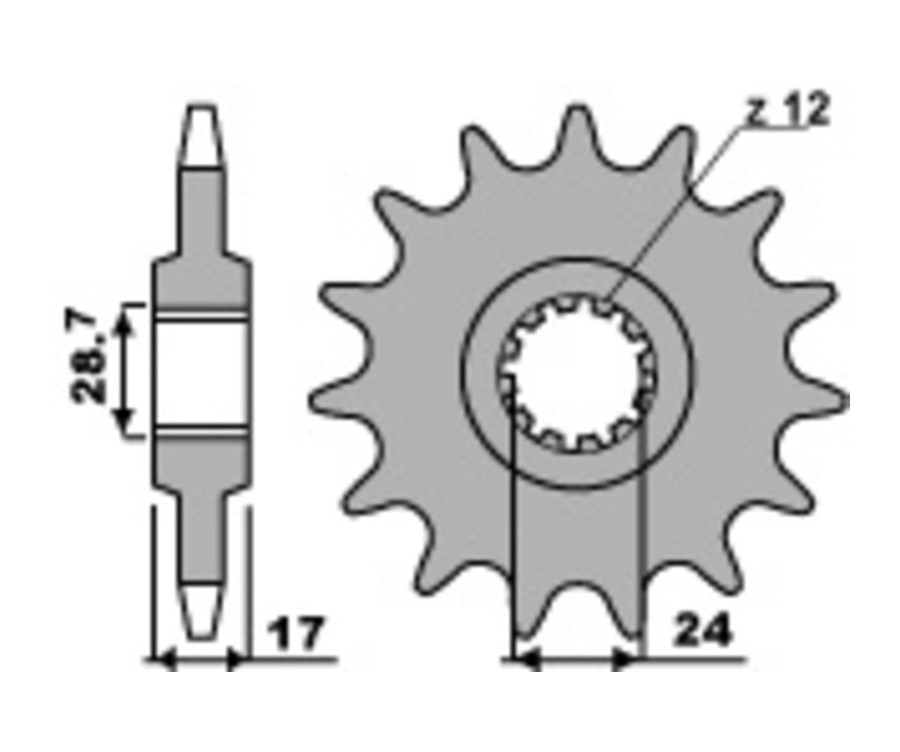 Pignon PBR acier standard 295 - 530 - 1077663001