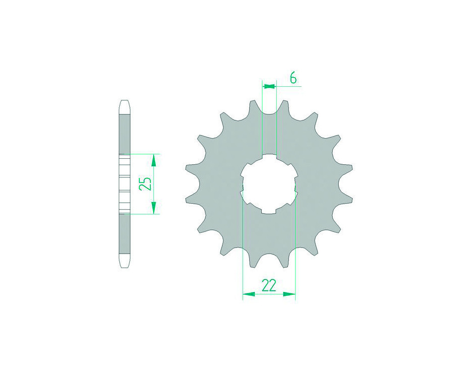 Pignon AFAM acier standard 20100 - 420 - 1074435003