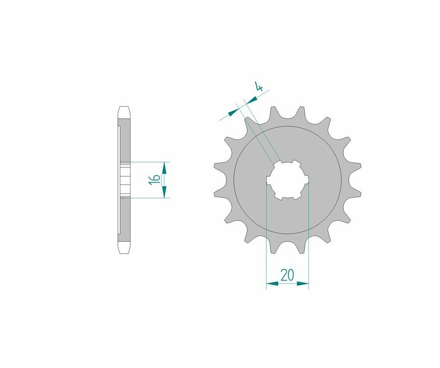 Pignon AFAM acier standard 24100 - 428 - 1076131001