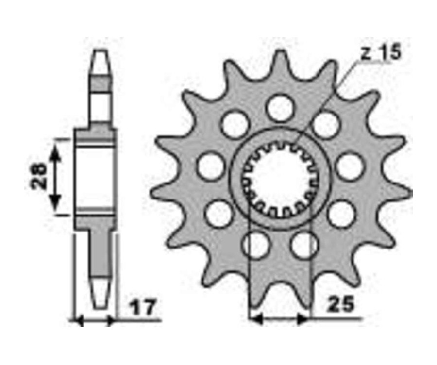 Pignon PBR acier standard 2249 - 525 - 1077619002