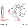 Pignon JT SPROCKETS acier standard 781 - 525 - 1077480001