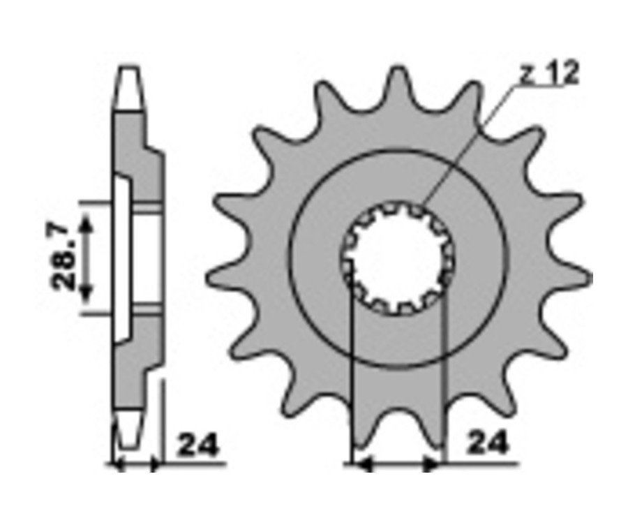Pignon PBR acier standard 530 - 530 - 1077740001